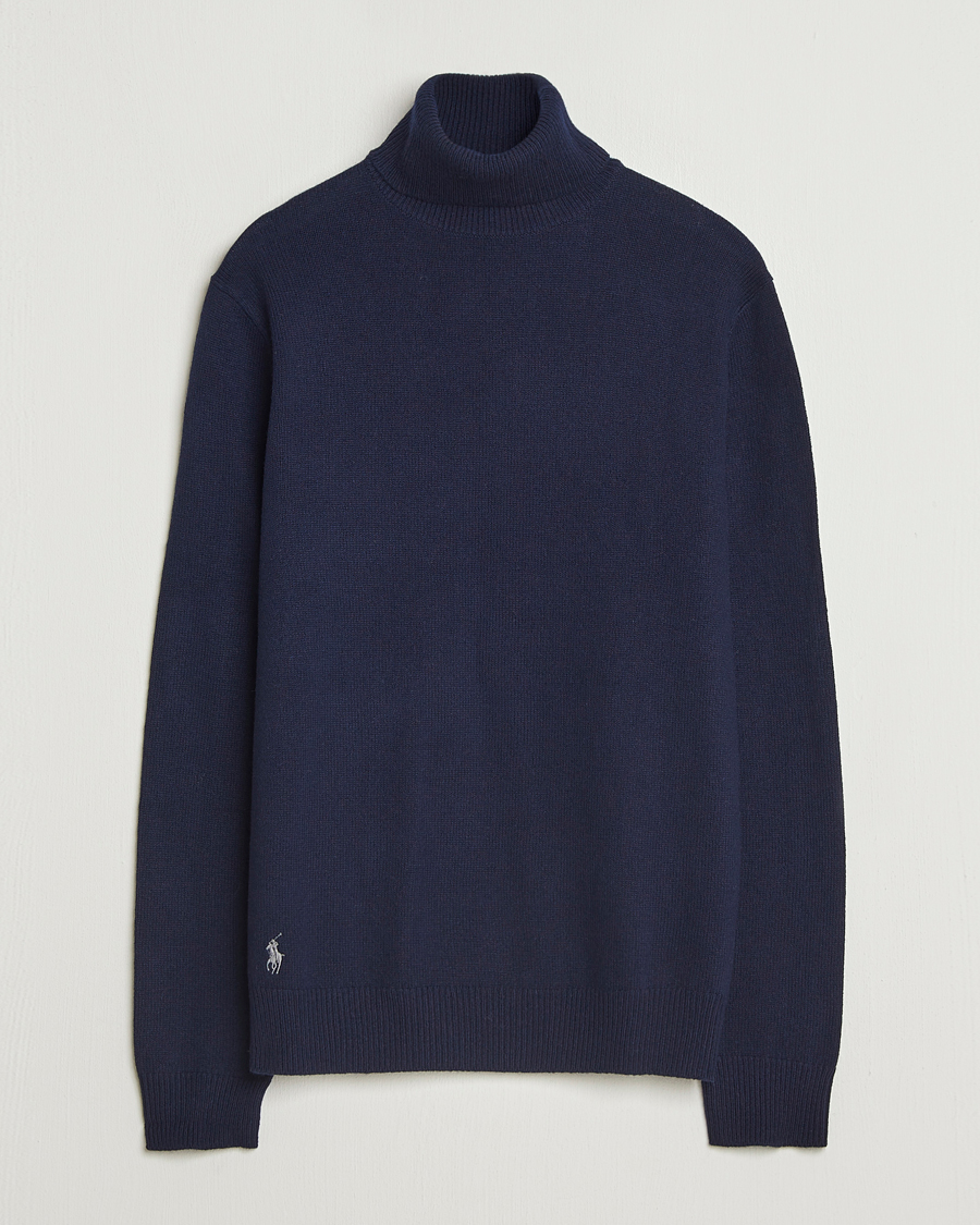 Herre | Trøjer | Polo Ralph Lauren | Cotton/Wool Rollneck Hunter Navy
