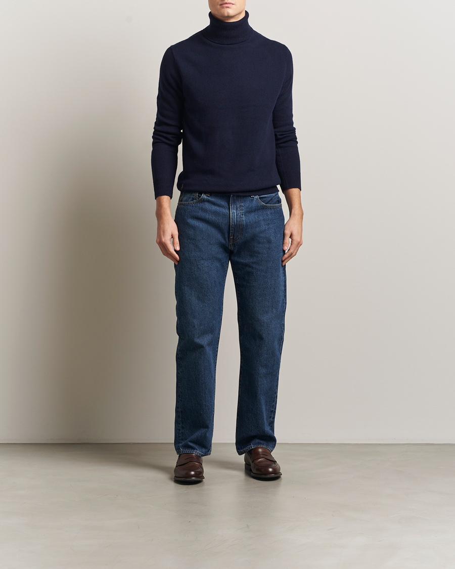 Herre | Trøjer | Polo Ralph Lauren | Cotton/Wool Rollneck Hunter Navy