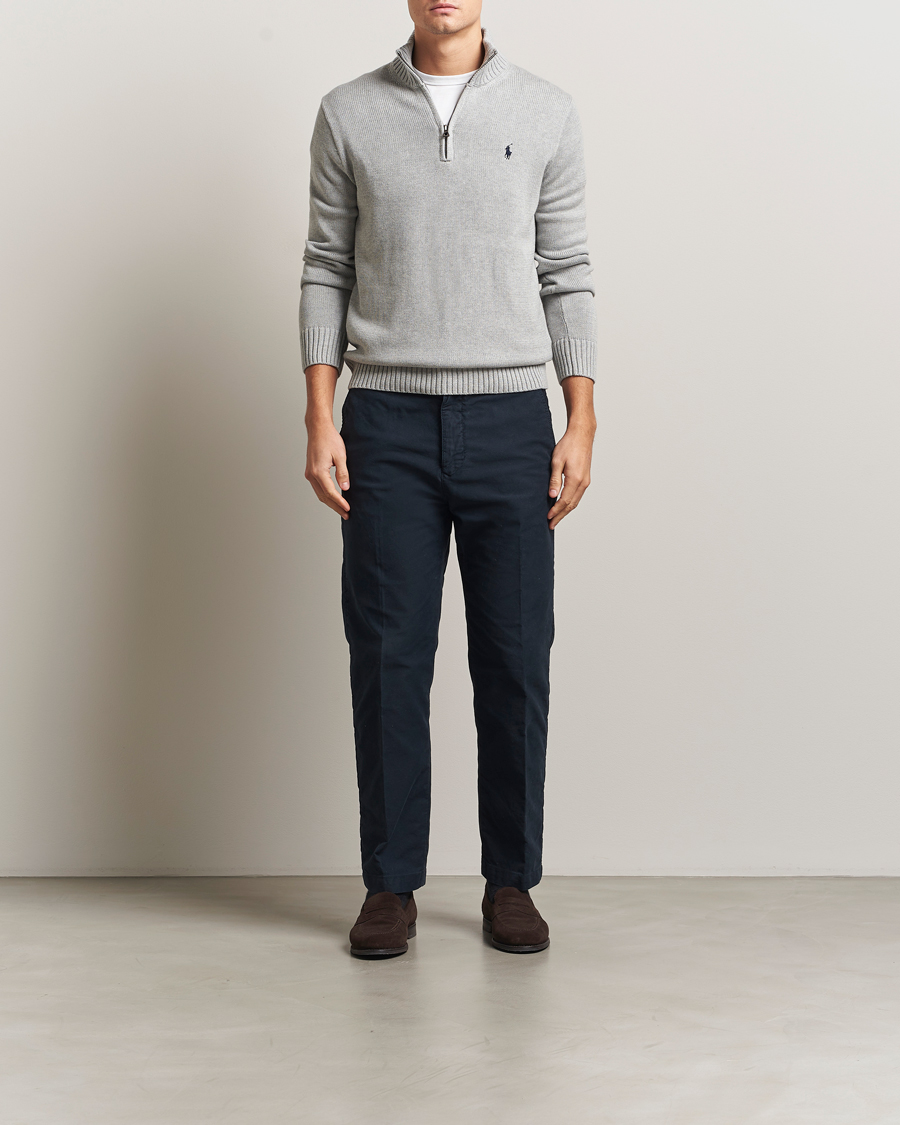 Herre | Trøjer | Polo Ralph Lauren | Cotton Pullover Half Zip Andover Heather