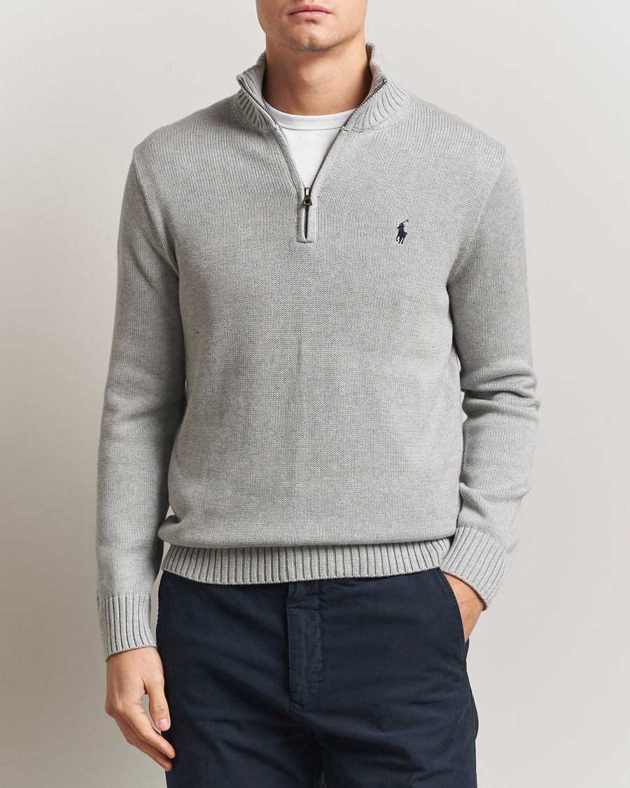 Herre | Trøjer | Polo Ralph Lauren | Cotton Pullover Half Zip Andover Heather