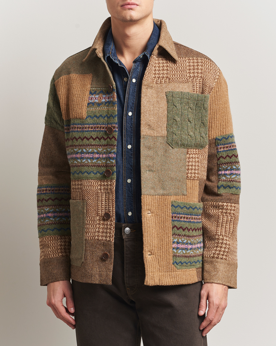 Herre | Trøjer | Polo Ralph Lauren | Wool Blend Cardigan Tan Multi