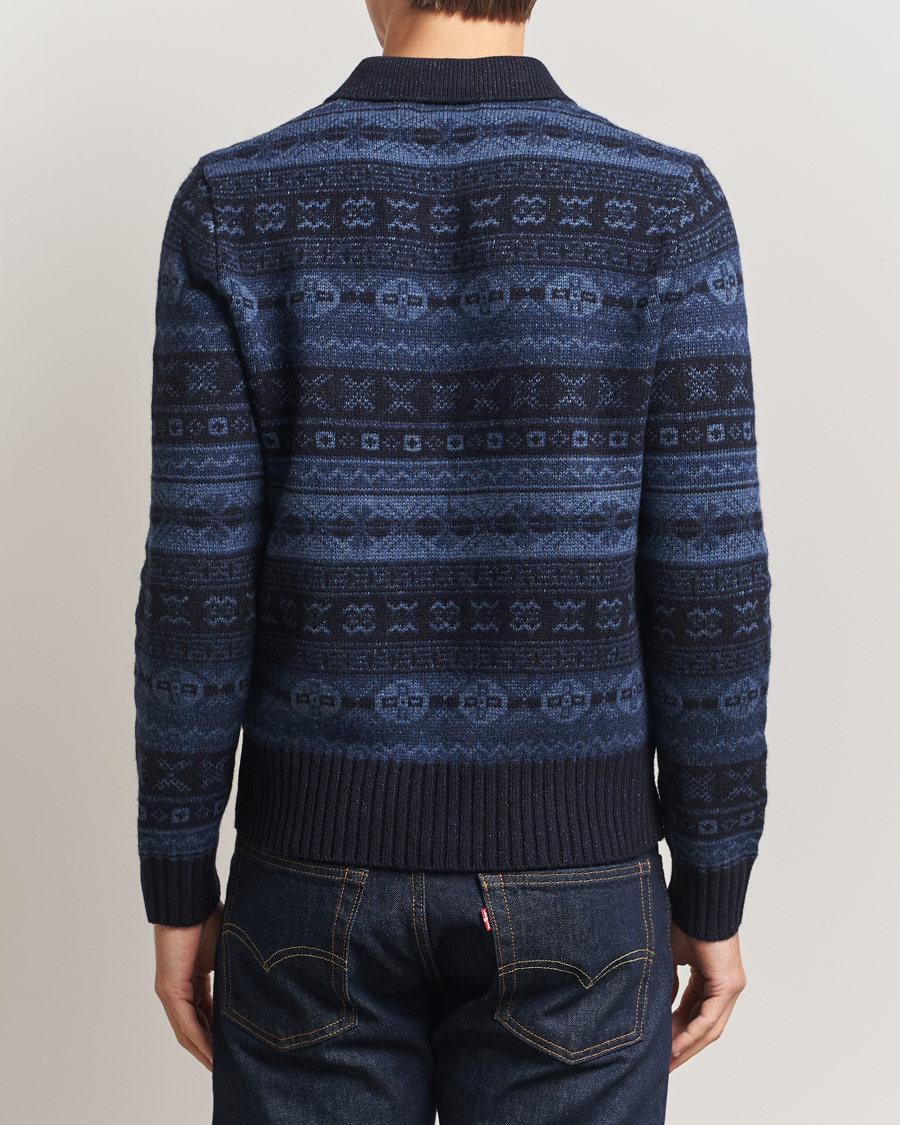 Herre | Trøjer | Polo Ralph Lauren | Wool/Linen Blend Long Sleeve Sweater Navy Multi