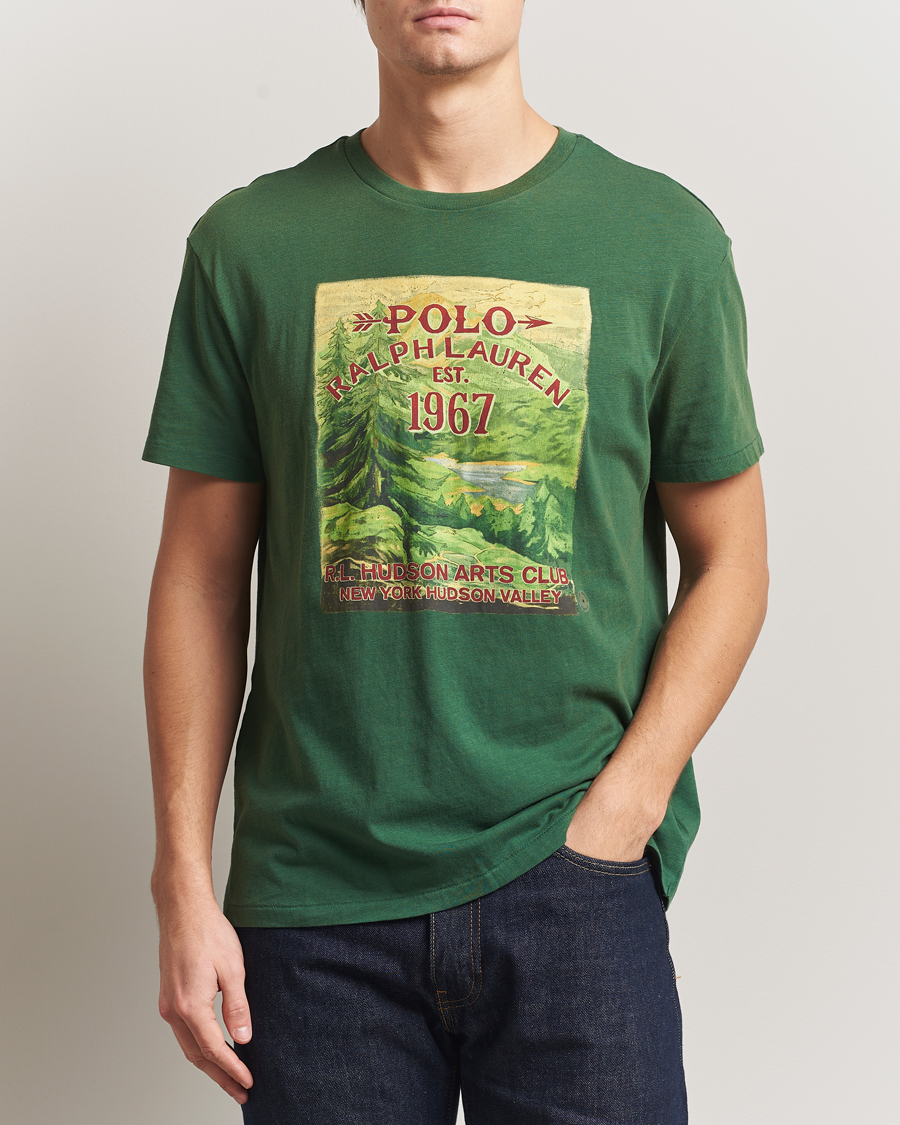 Herre | T-Shirts | Polo Ralph Lauren | Printed T-Shirt Grass Green