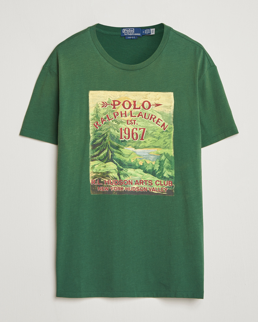 Herre | T-Shirts | Polo Ralph Lauren | Printed T-Shirt Grass Green