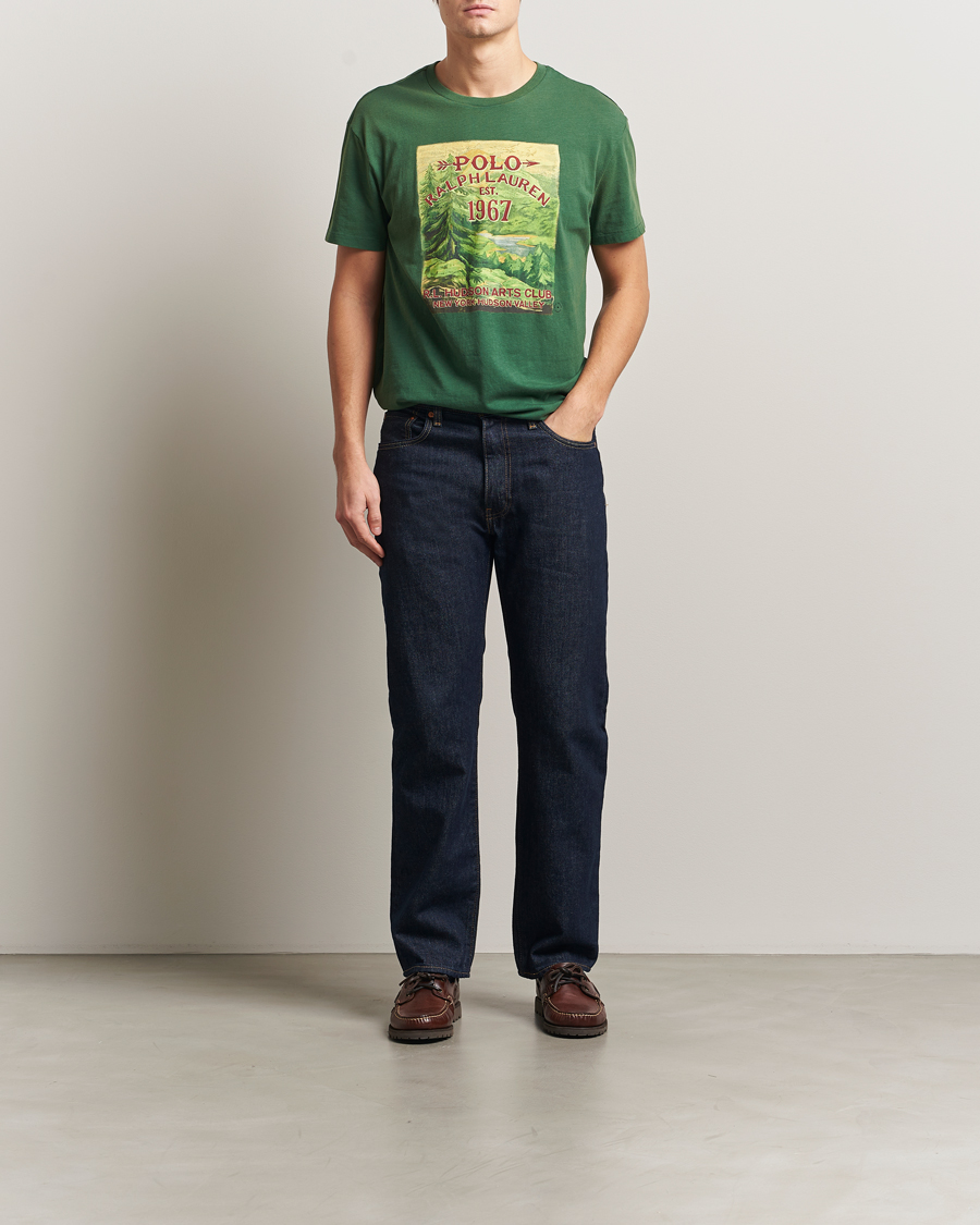 Herre | T-Shirts | Polo Ralph Lauren | Printed T-Shirt Grass Green