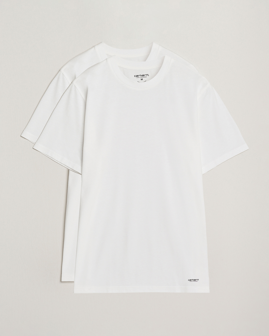 Herre | T-Shirts | Carhartt WIP | 2-Pack Standard Crew Neck T-Shirt White
