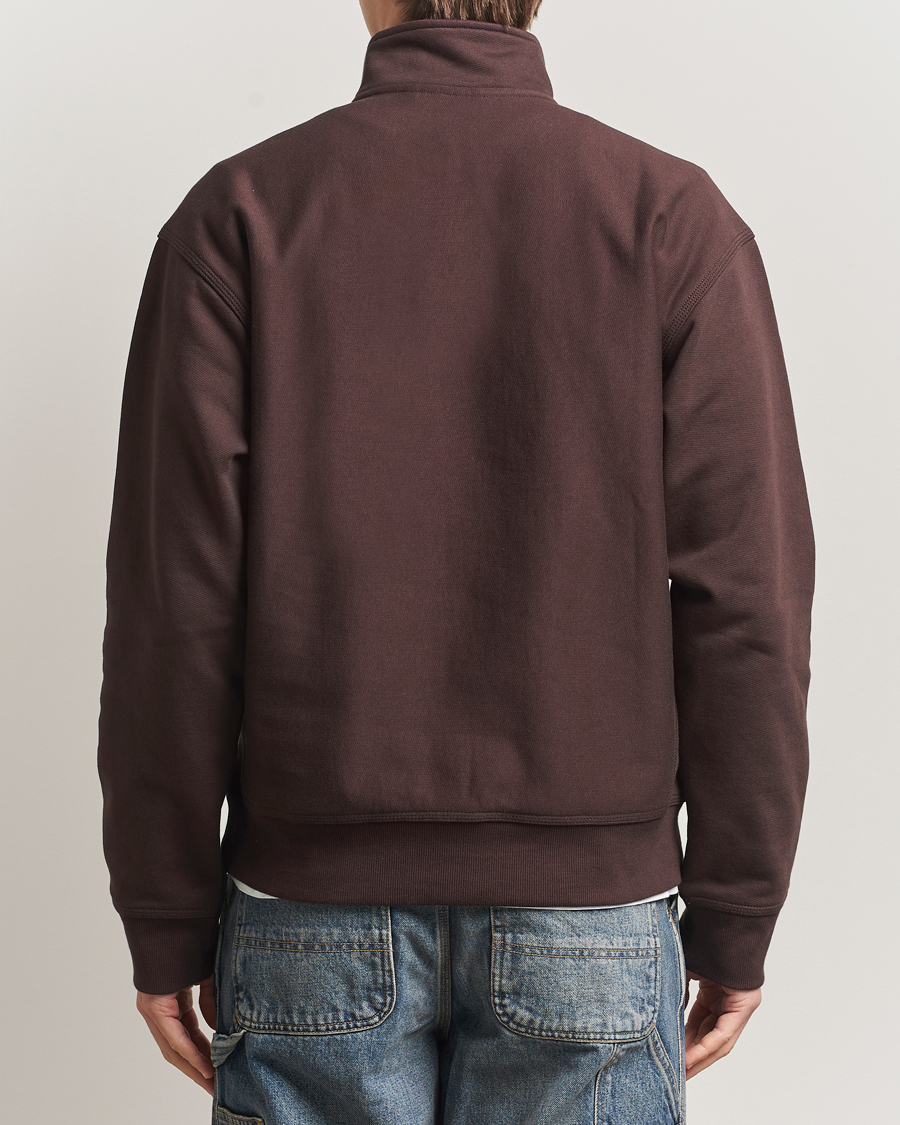 Herre | Trøjer | Carhartt WIP | Half Zip American Script Sweat Palisander