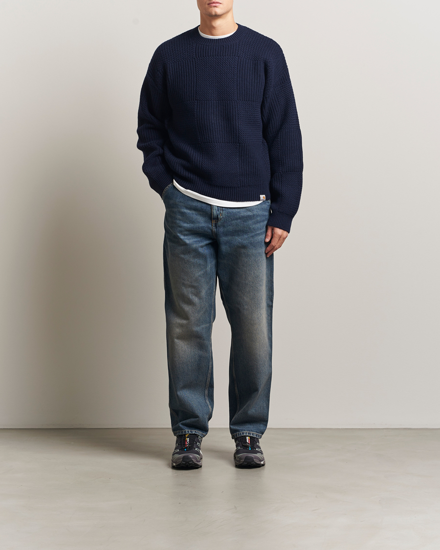 Herre | Trøjer | Carhartt WIP | Bishop Knitted Sweater Dark Navy