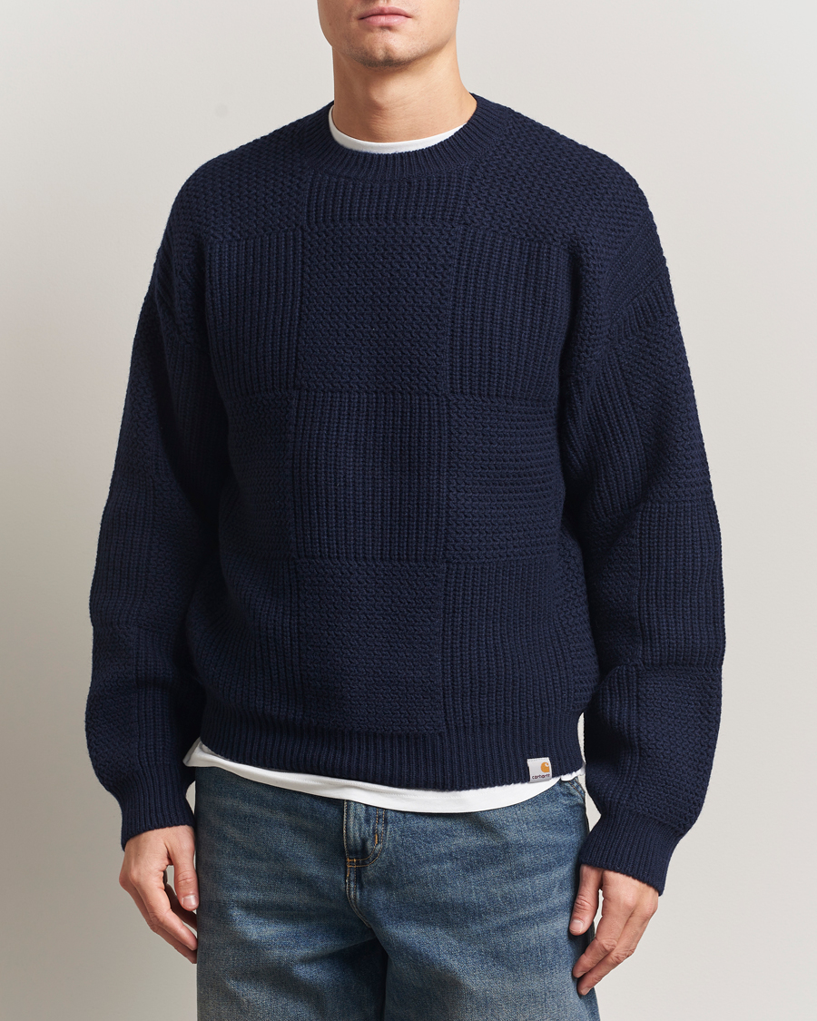 Herre | Trøjer | Carhartt WIP | Bishop Knitted Sweater Dark Navy