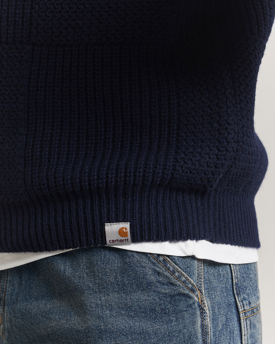 Herre | Trøjer | Carhartt WIP | Bishop Knitted Sweater Dark Navy
