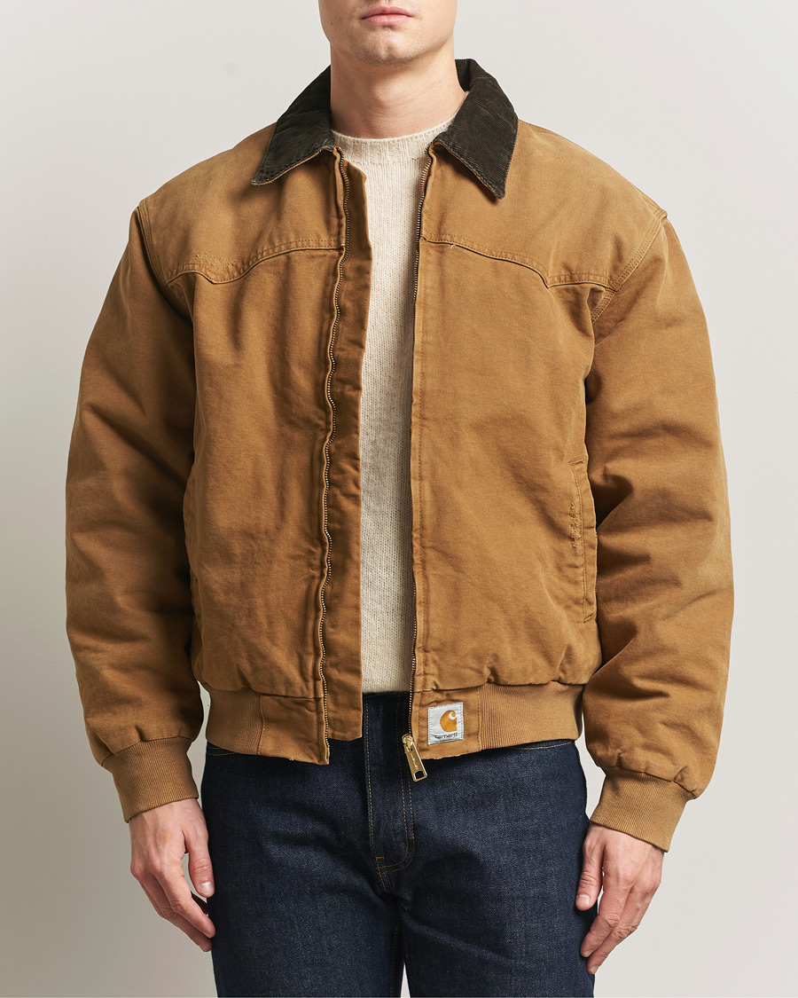 Herre | Jakker | Carhartt WIP | OG Santa Fee Jacket Hamilton Brown Grind Washed