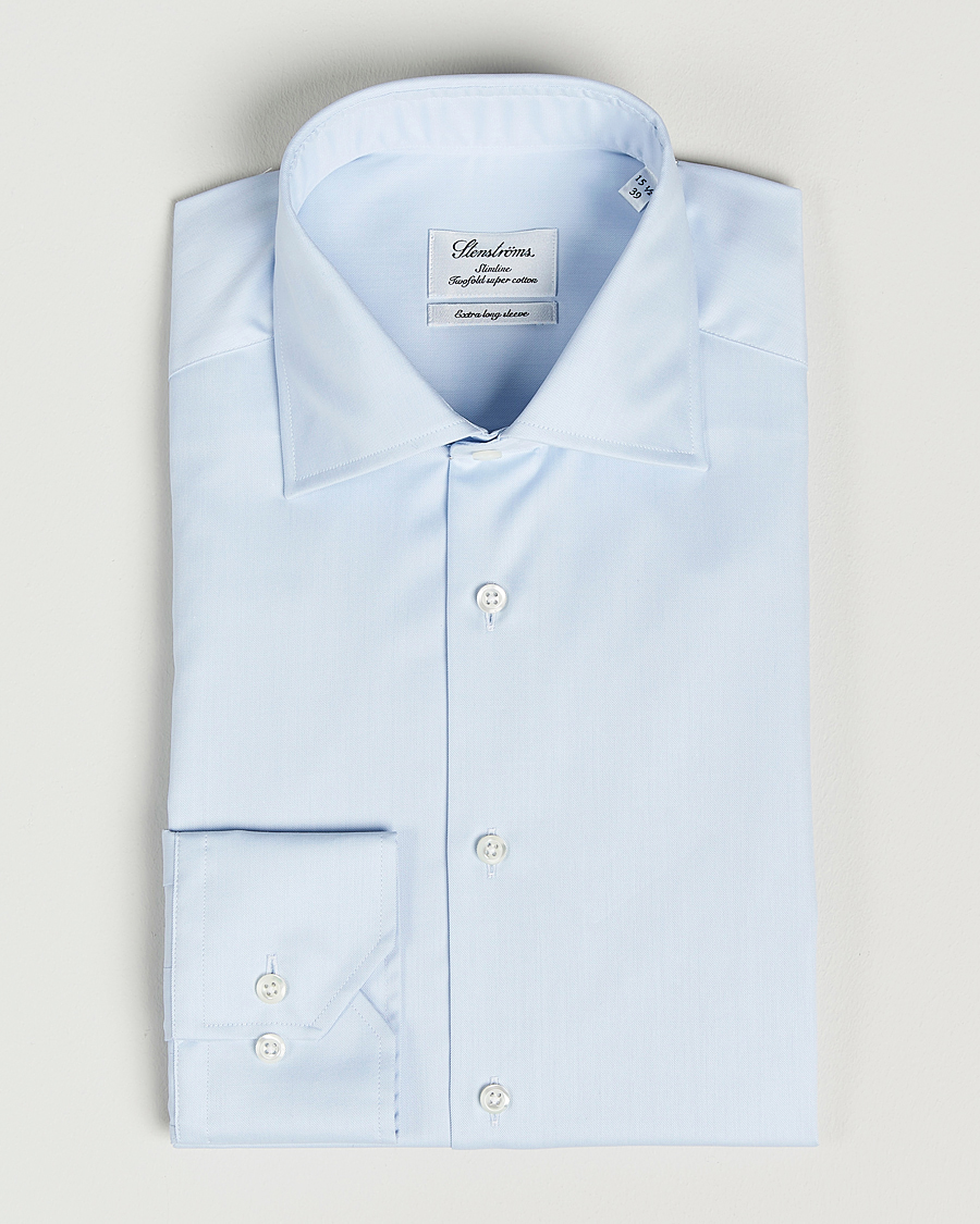 Herre | Skjorter | Stenströms | Slimline X-Long Sleeve Shirt Light Blue