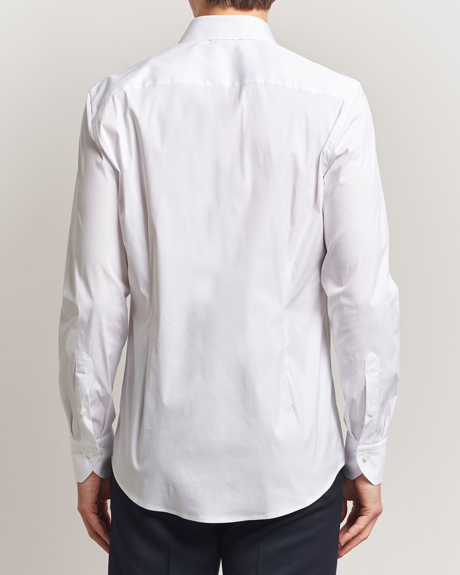 Herre | Skjorter | Stenströms | Slimline Cotton Stretch Shirt White