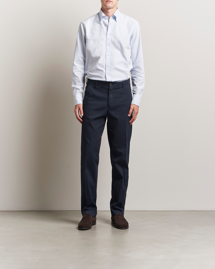 Herre | Skjorter | Stenströms | Regular Fit Oxford Shirt Blue/White