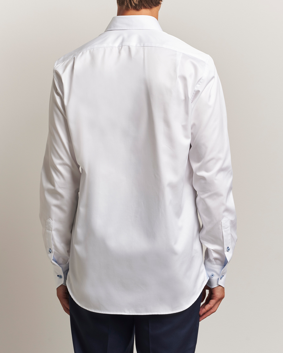 Herre | Skjorter | Stenströms | Regular Fit X-Long Sleeve Contrast Shirt White