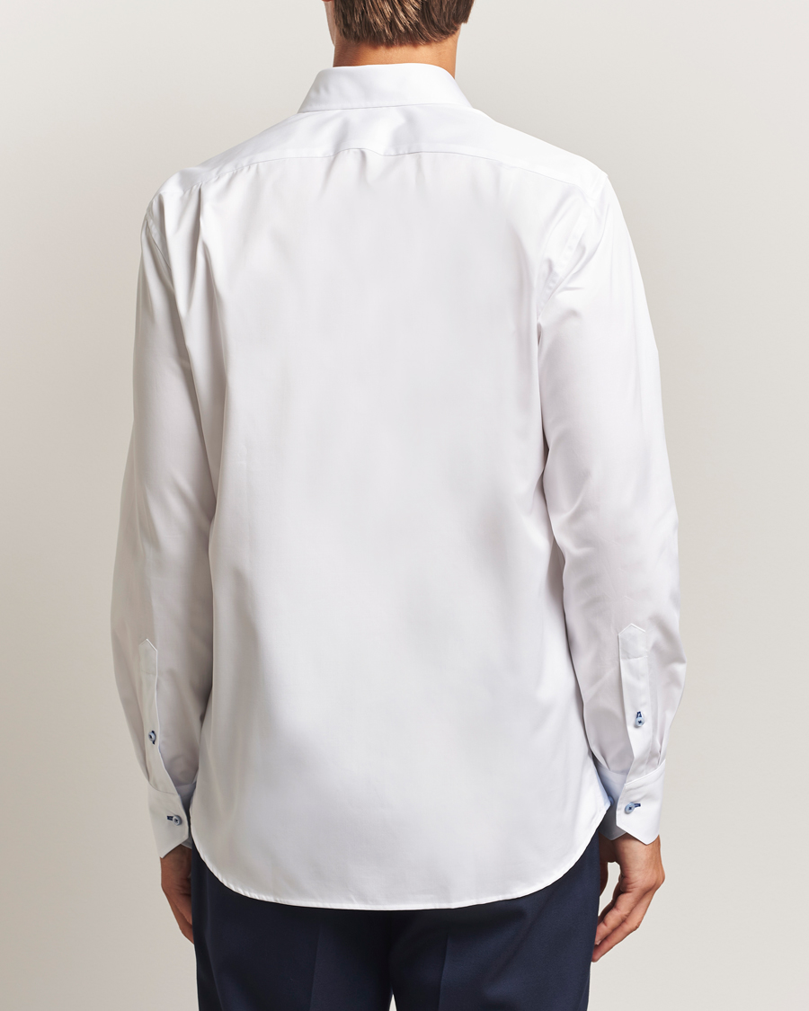 Herre | Skjorter | Stenströms | Regular Fit Contrast Cut Away Shirt White