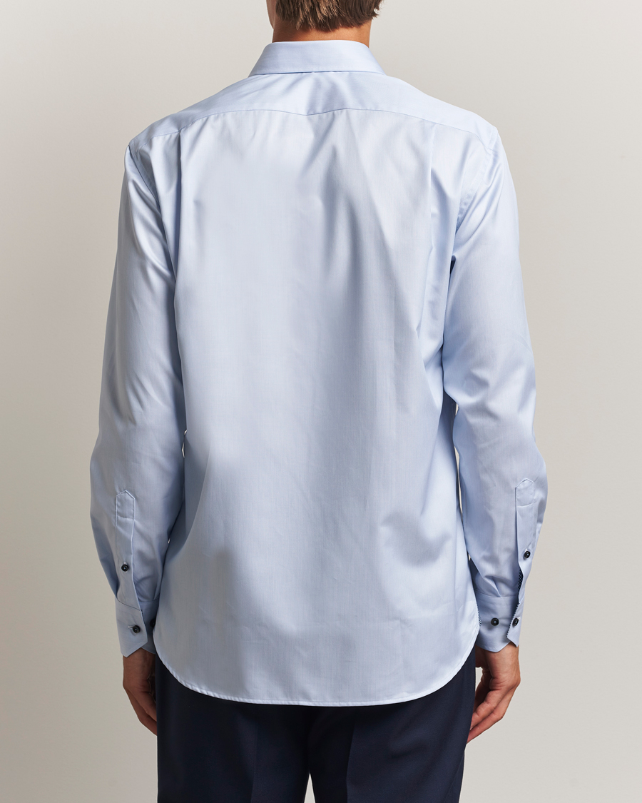 Herre | Skjorter | Stenströms | Regular Fit Contrast Cotton Shirt White/Blue