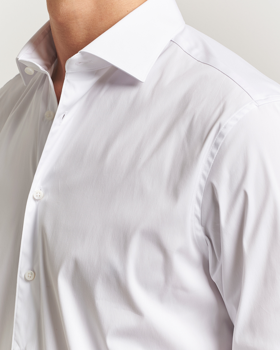 Herre | Skjorter | Stenströms | Regular Fit Cotton Stretch Shirt White