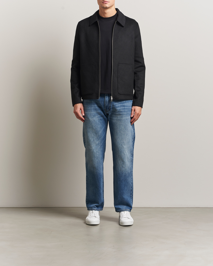 Herre | Jakker | Samsøe Samsøe | Sapaulo Wool Full Zip Shirt Jacket Black