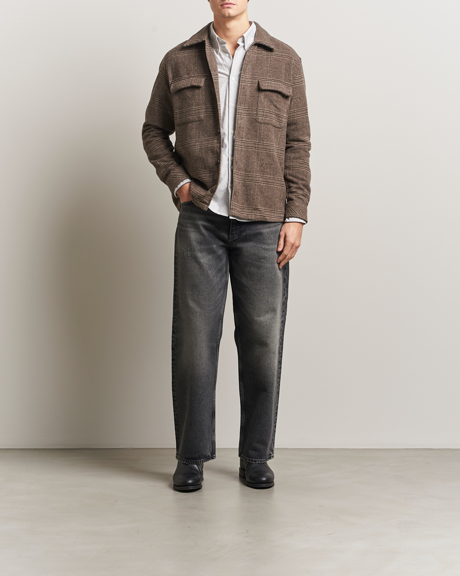 Herre | Skjorter | Samsøe Samsøe | Castor Checked Overshirt Black Coffee