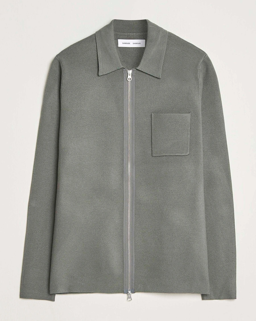 Herre | Trøjer | Samsøe Samsøe | Guna Full Zip Castor Grey
