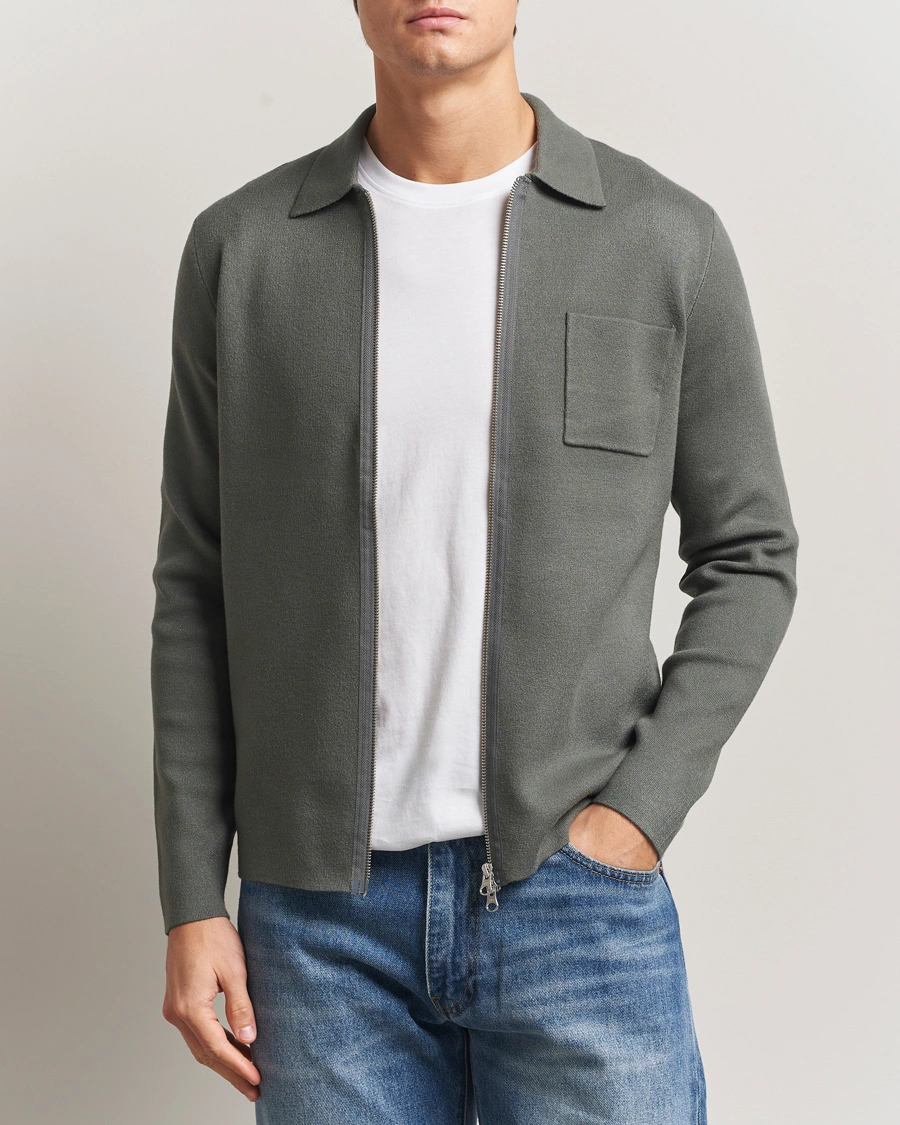 Herre | Trøjer | Samsøe Samsøe | Guna Full Zip Castor Grey