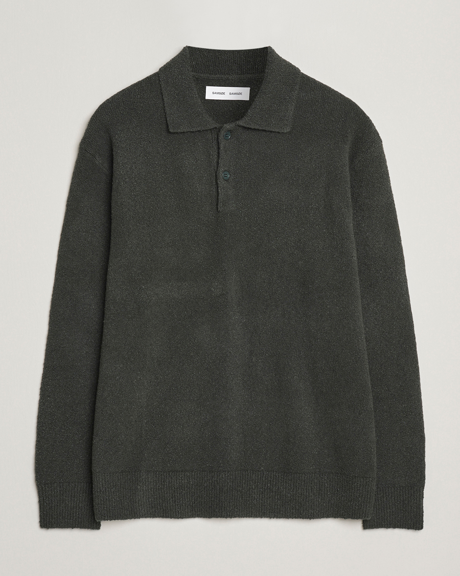 Herre | Trøjer | Samsøe Samsøe | Nino Knitted Polo Dark Evergreen