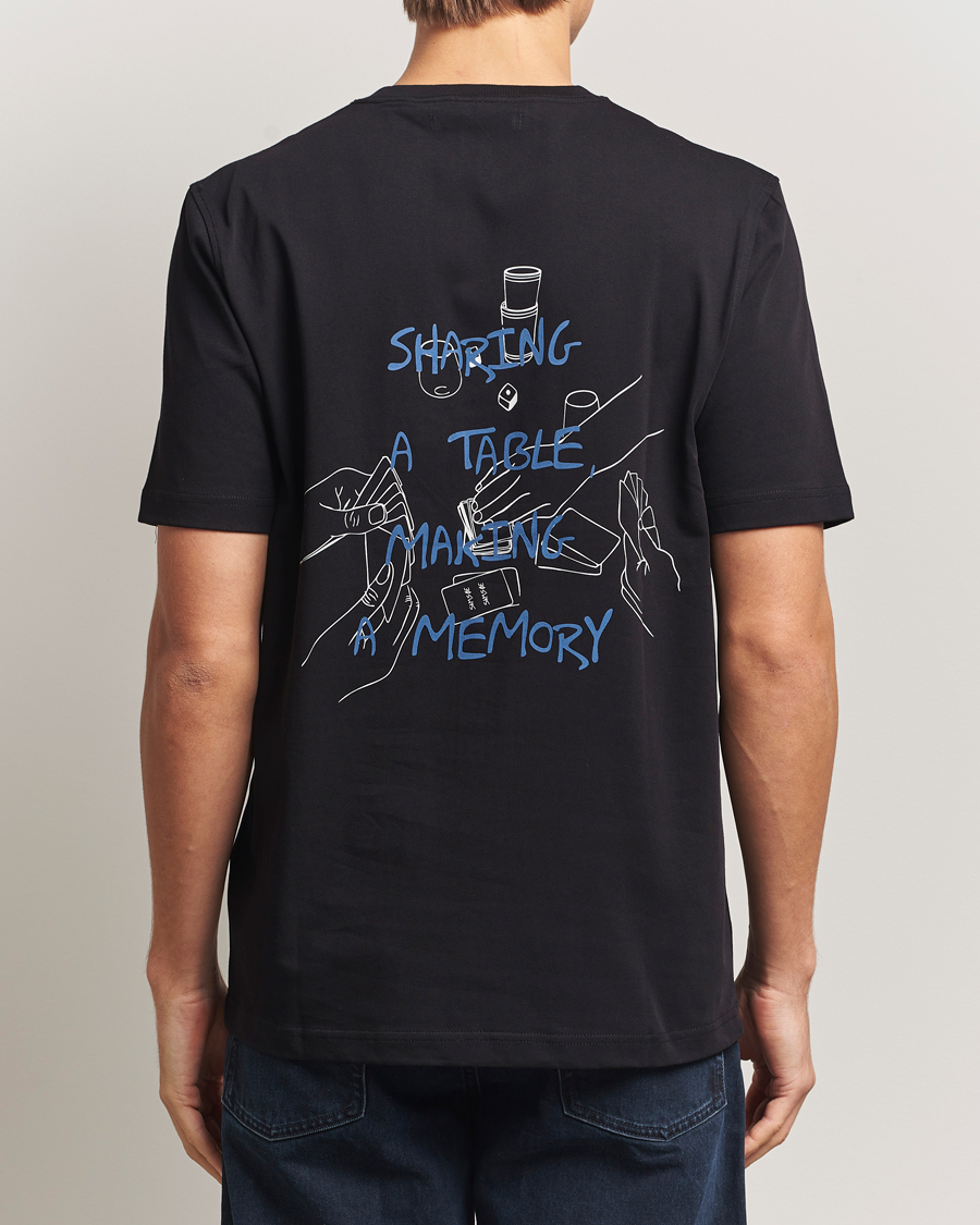 Herre | T-Shirts | Samsøe Samsøe | Cards Printed Crew Neck T-Shirt Black