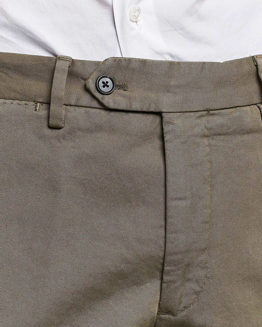 Herre | Bukser | Oscar Jacobson | Danwick Cotton Trousers Olive