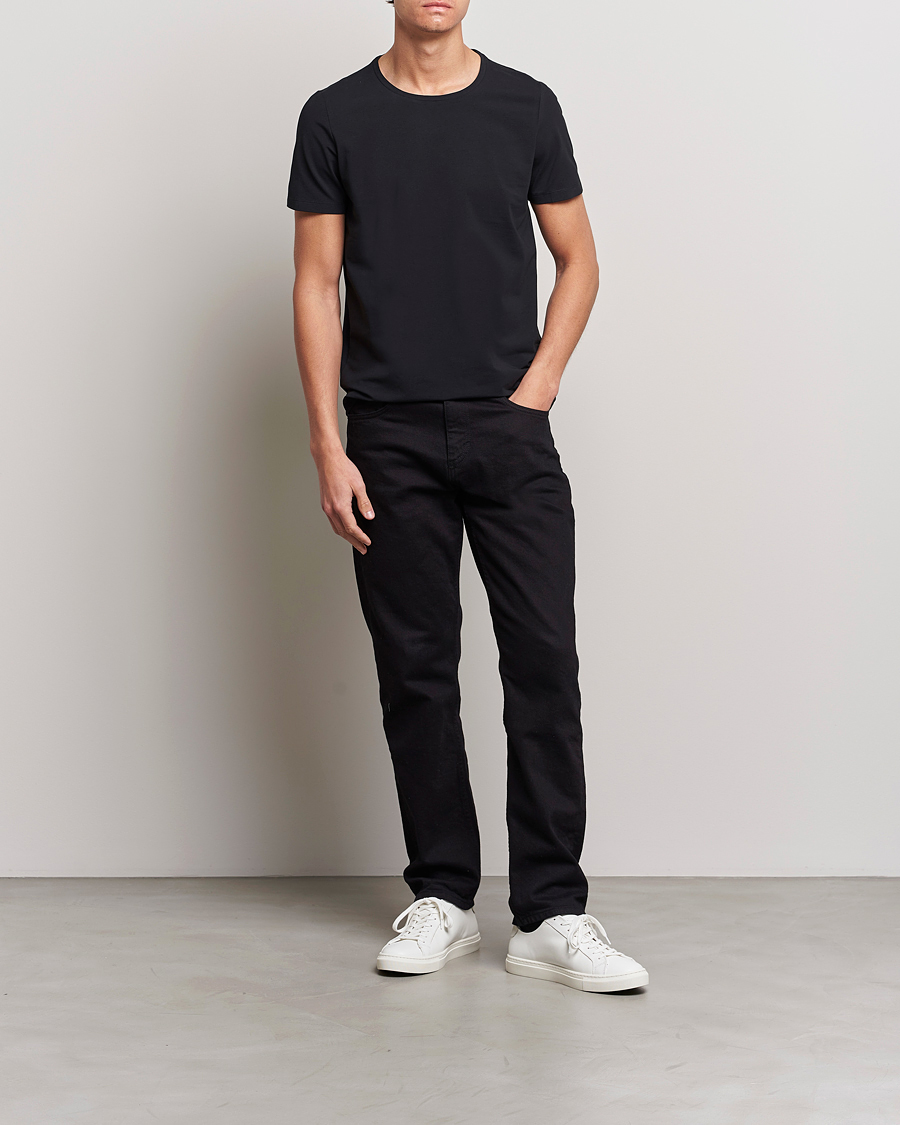 Herre | T-Shirts | Oscar Jacobson | Kyran Cotton T-Shirt Black