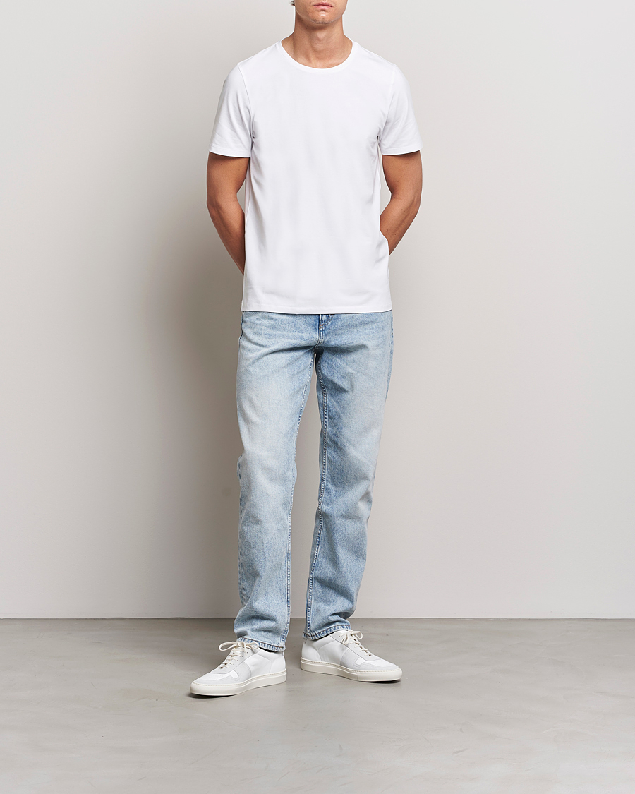 Herre | T-Shirts | Oscar Jacobson | Kyran Cotton T-Shirt White