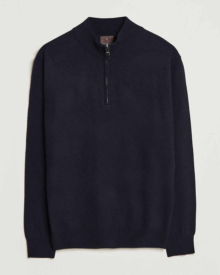 Herre | Trøjer | Oscar Jacobson | Patton Wool Half-Zip Navy