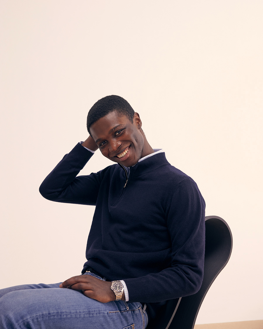 Herre | Trøjer | Oscar Jacobson | Patton Wool Half-Zip Navy