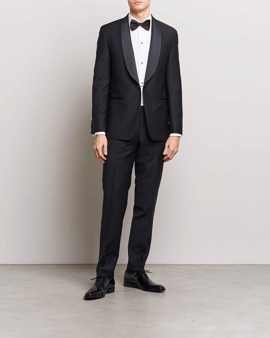 Herre | Blazere & jakker | Oscar Jacobson | Figaro Wool Tuxedo Blazer Black