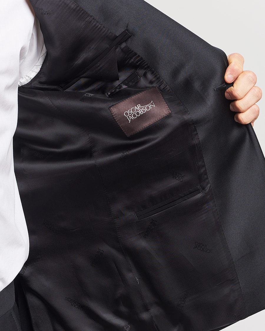 Herre | Blazere & jakker | Oscar Jacobson | Figaro Wool Tuxedo Blazer Black