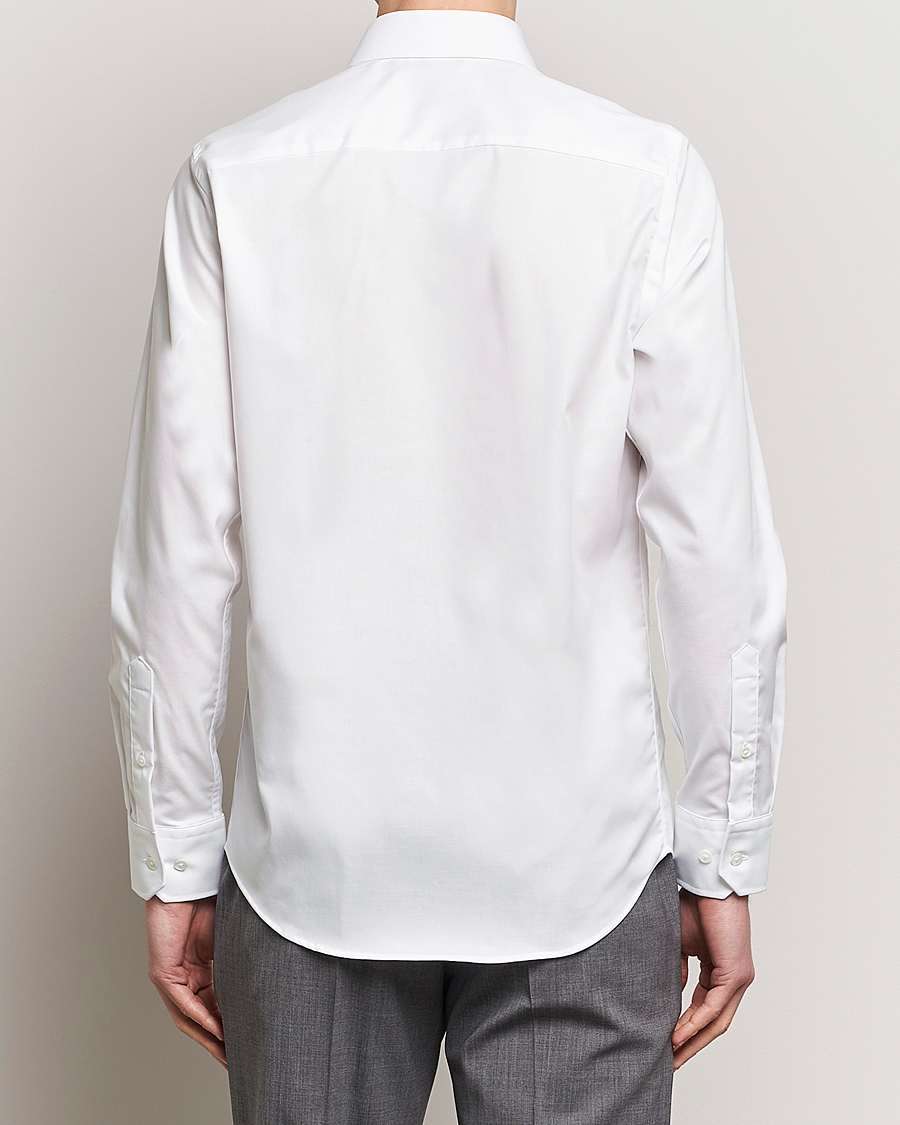 Herre | Skjorter | Oscar Jacobson | Slim Fit Cut Away Non Iron Twill White