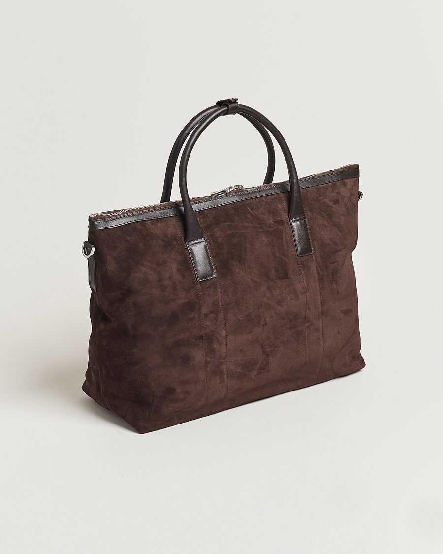 Herre | Tasker | Oscar Jacobson | Weekend Bag Soft Leather Chocolate Brown