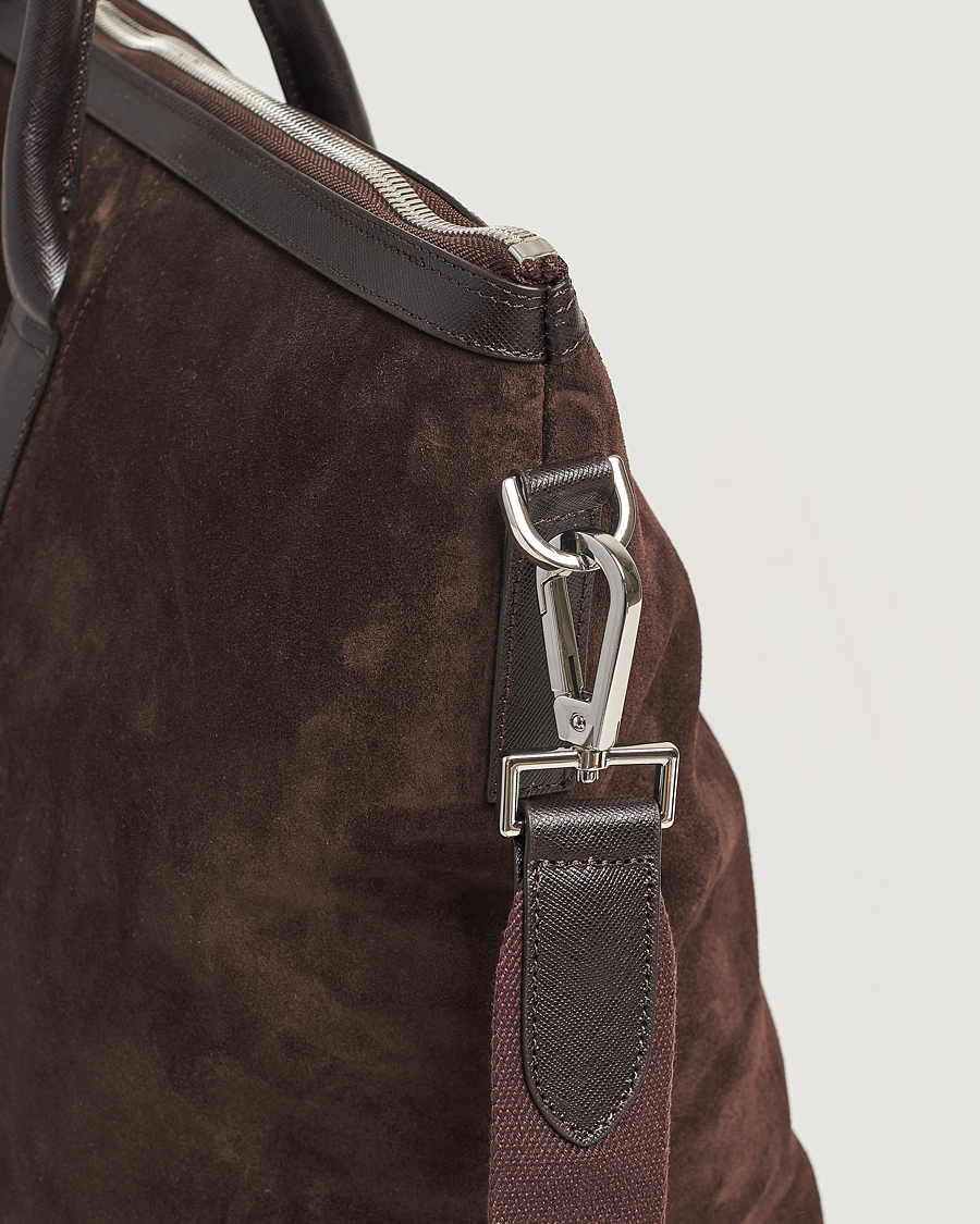 Herre | Tasker | Oscar Jacobson | Weekend Bag Soft Leather Chocolate Brown