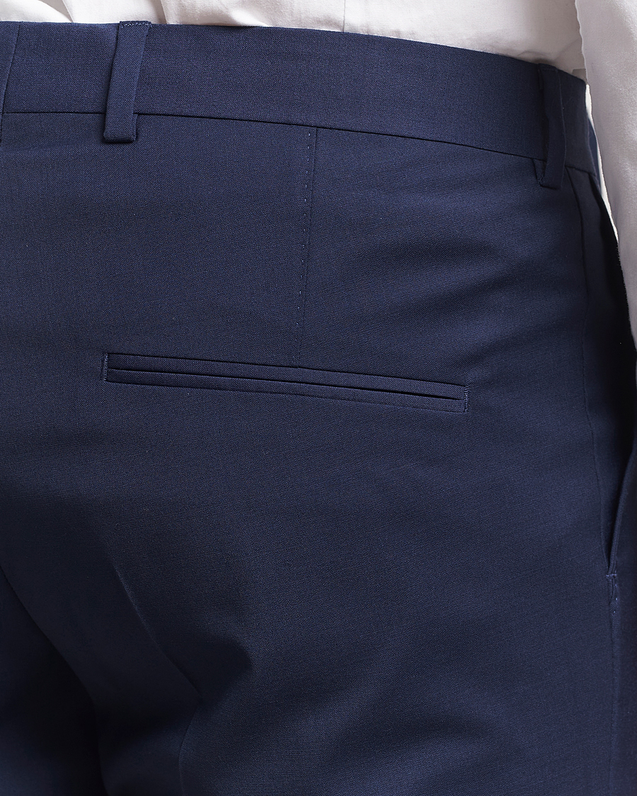 Herre | Bukser | Oscar Jacobson | Denz Wool Blend Trousers Navy