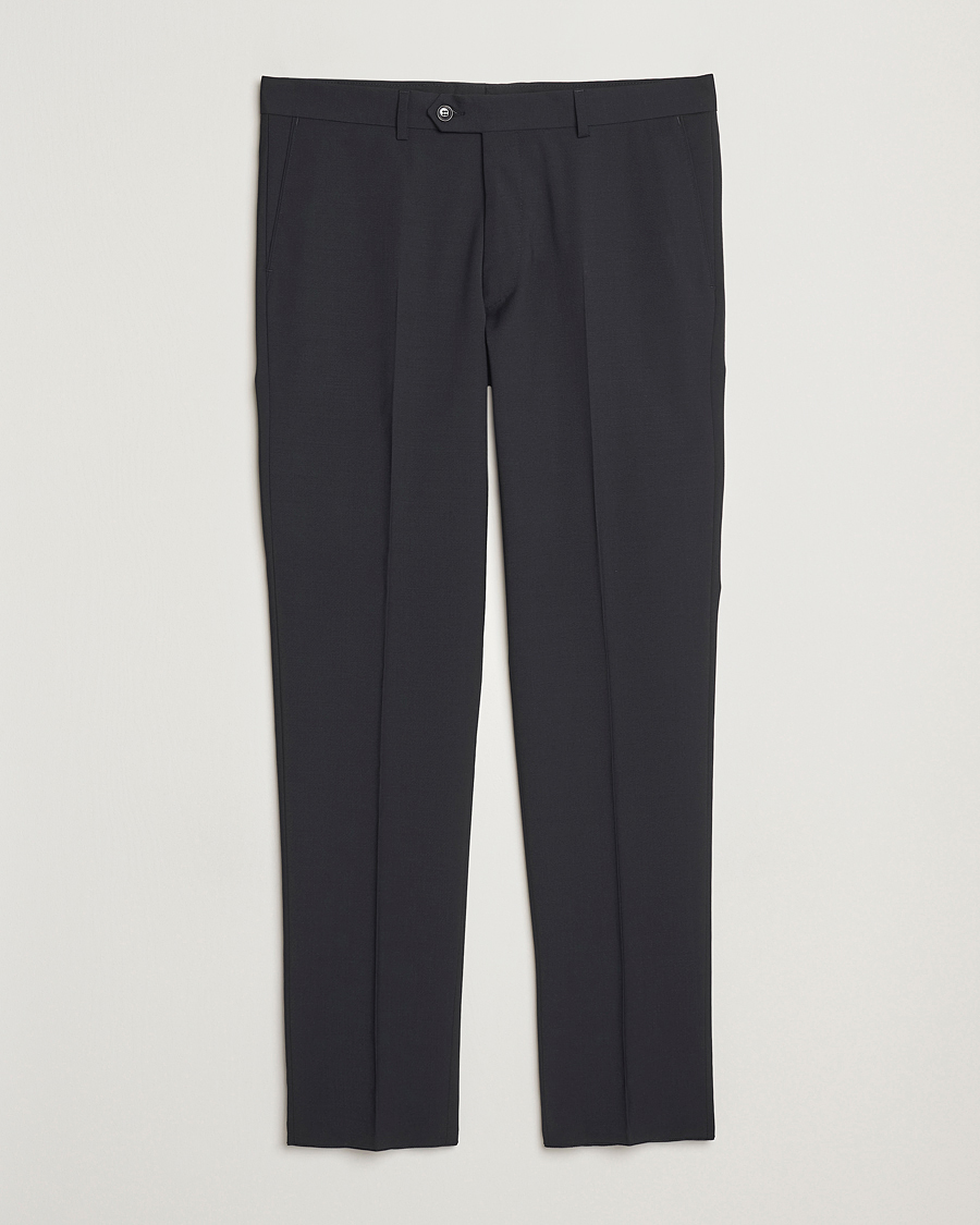 Herre | Bukser | Oscar Jacobson | Denz Wool Blend Trousers Black