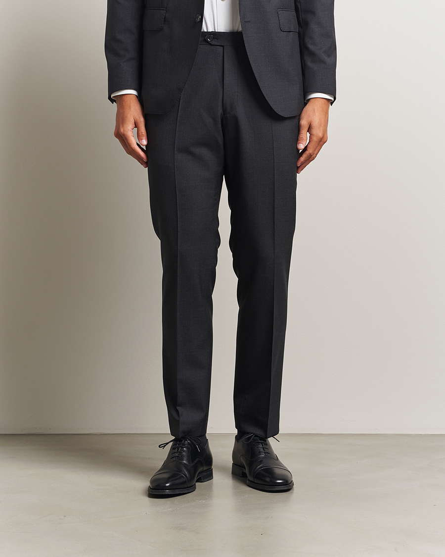 Herre | Bukser | Oscar Jacobson | Dandy Wool Trousers Grey