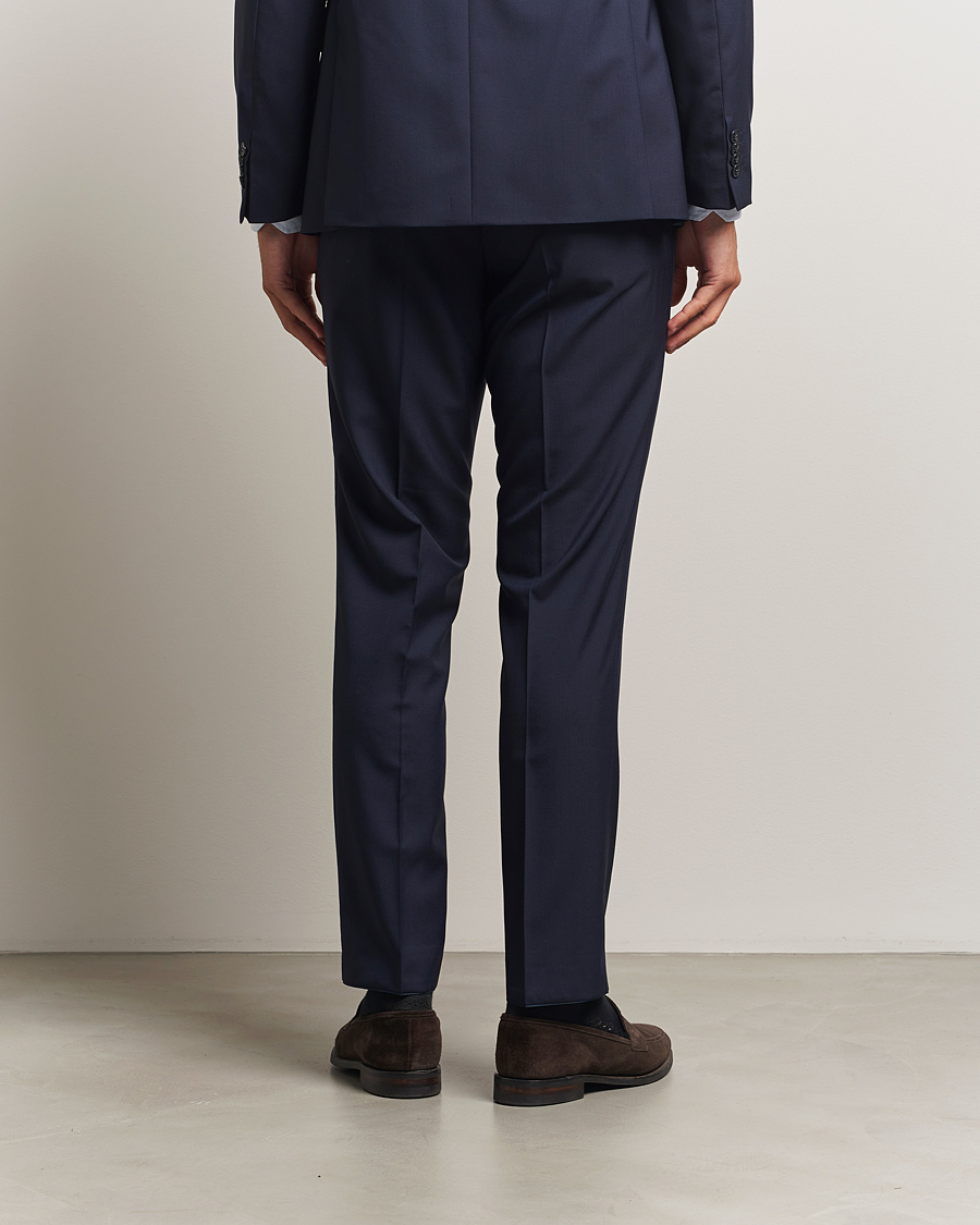 Herre | Bukser | Oscar Jacobson | Dandy Wool Trousers Blue