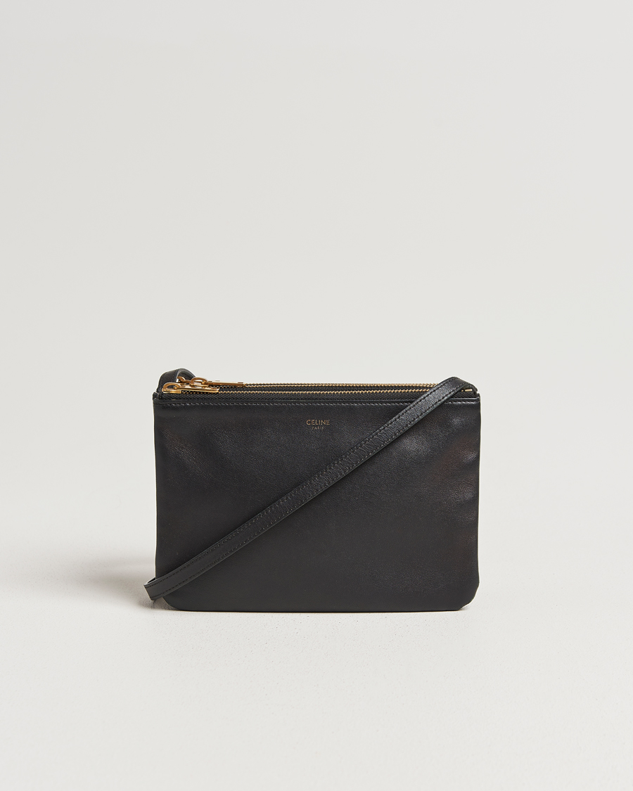 Herre | Pre-Owned & Vintage Bags | Celine Pre-Owned | Trio Bag Small Leather Black