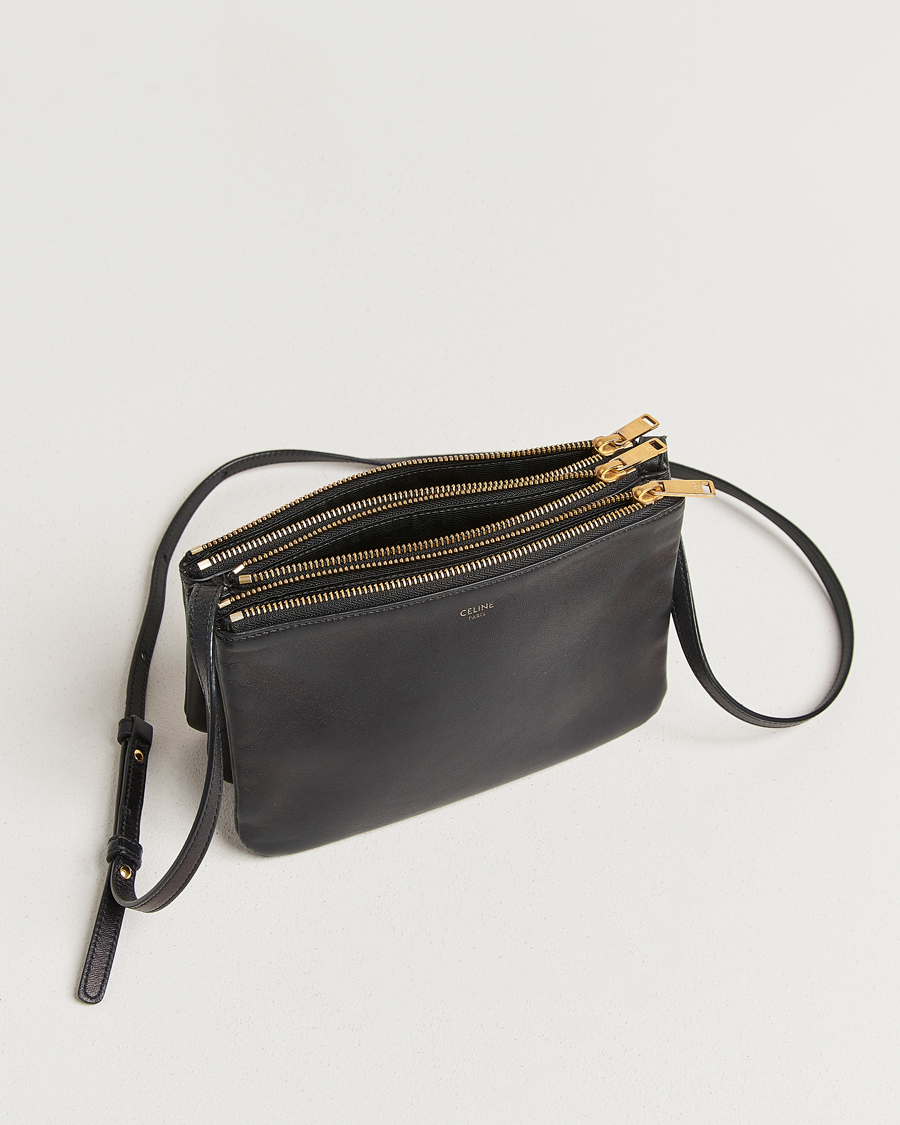 Herre | Pre-Owned & Vintage Bags | Celine Pre-Owned | Trio Bag Small Leather Black