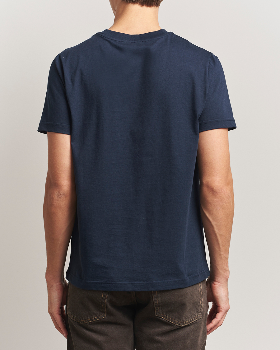 Herre | T-Shirts | A.P.C. | Embroidered APC T-Shirt Dark Navy