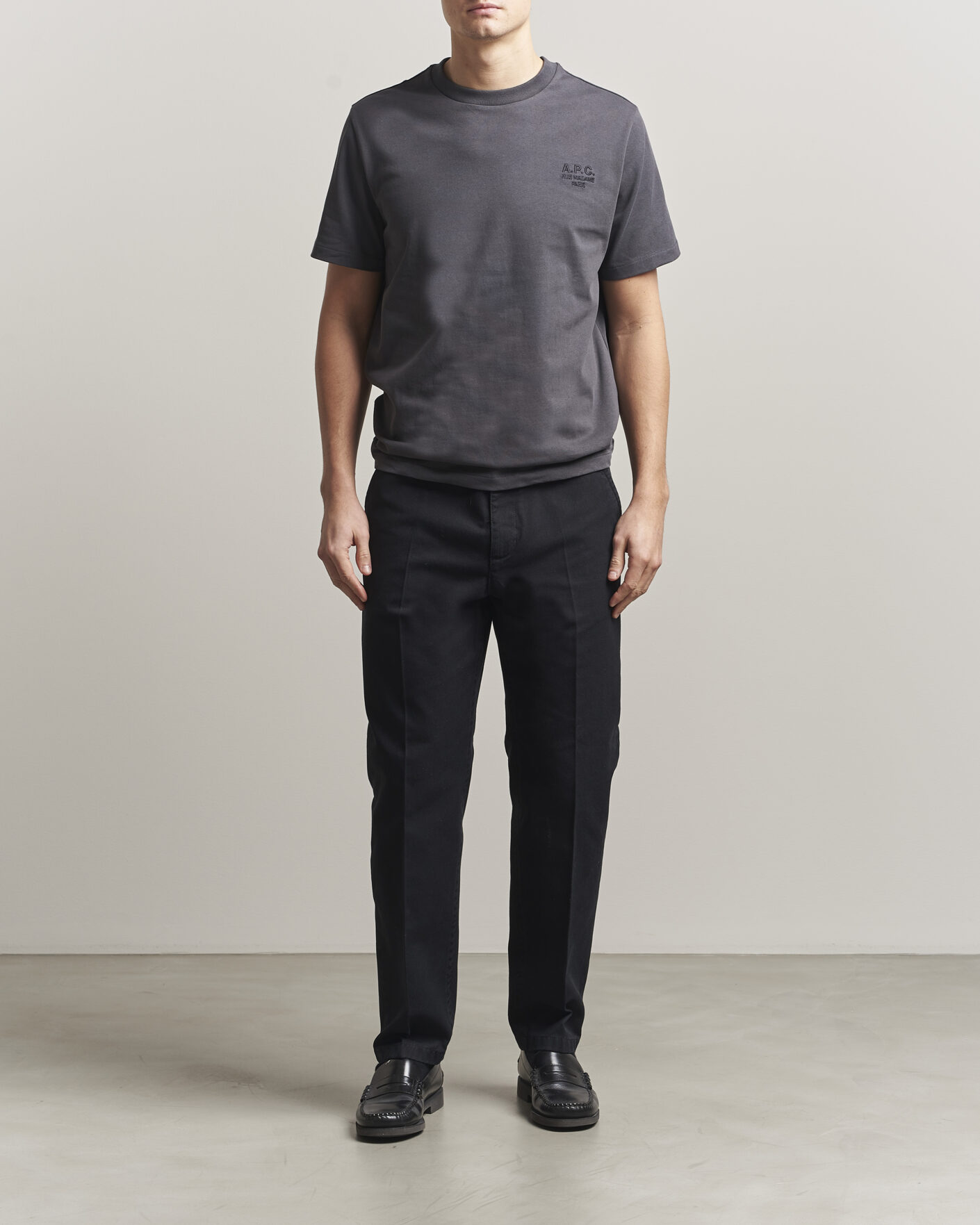 Herre | T-Shirts | A.P.C. | Rue Madame T-Shirt Faded Black