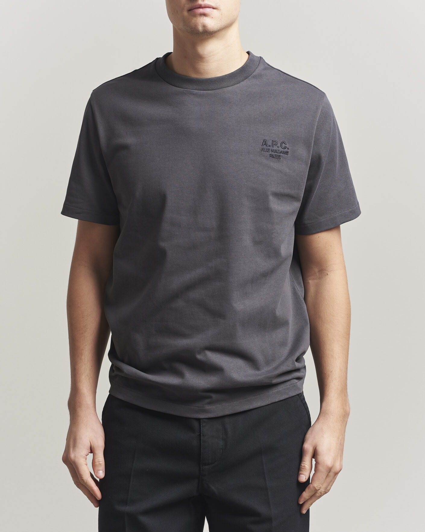 Herre | T-Shirts | A.P.C. | Rue Madame T-Shirt Faded Black