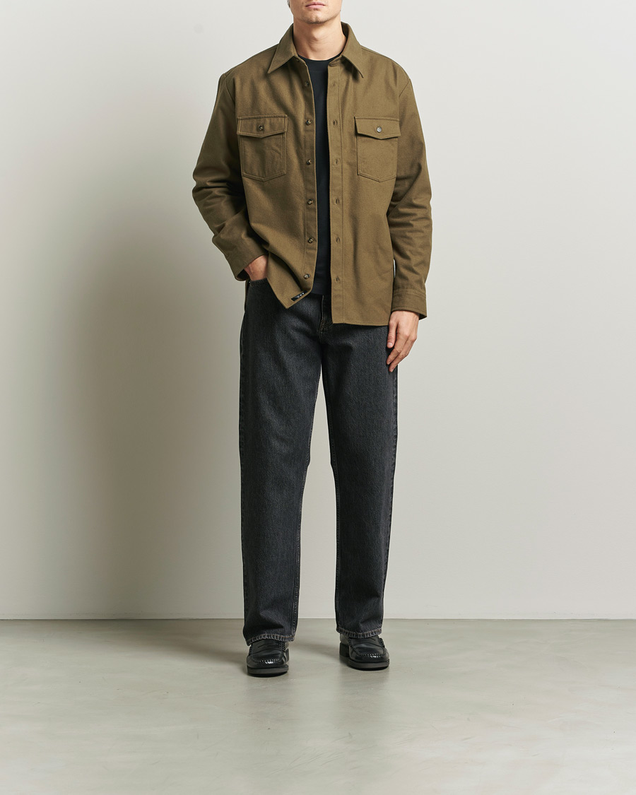 Herre | Skjorter | A.P.C. | Brushed Cotton Overshirt Khaki