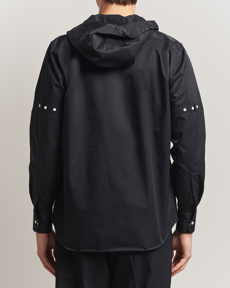 Herre | Skjorter | Thom Browne | Long Sleeve Hooded Overshirt Black