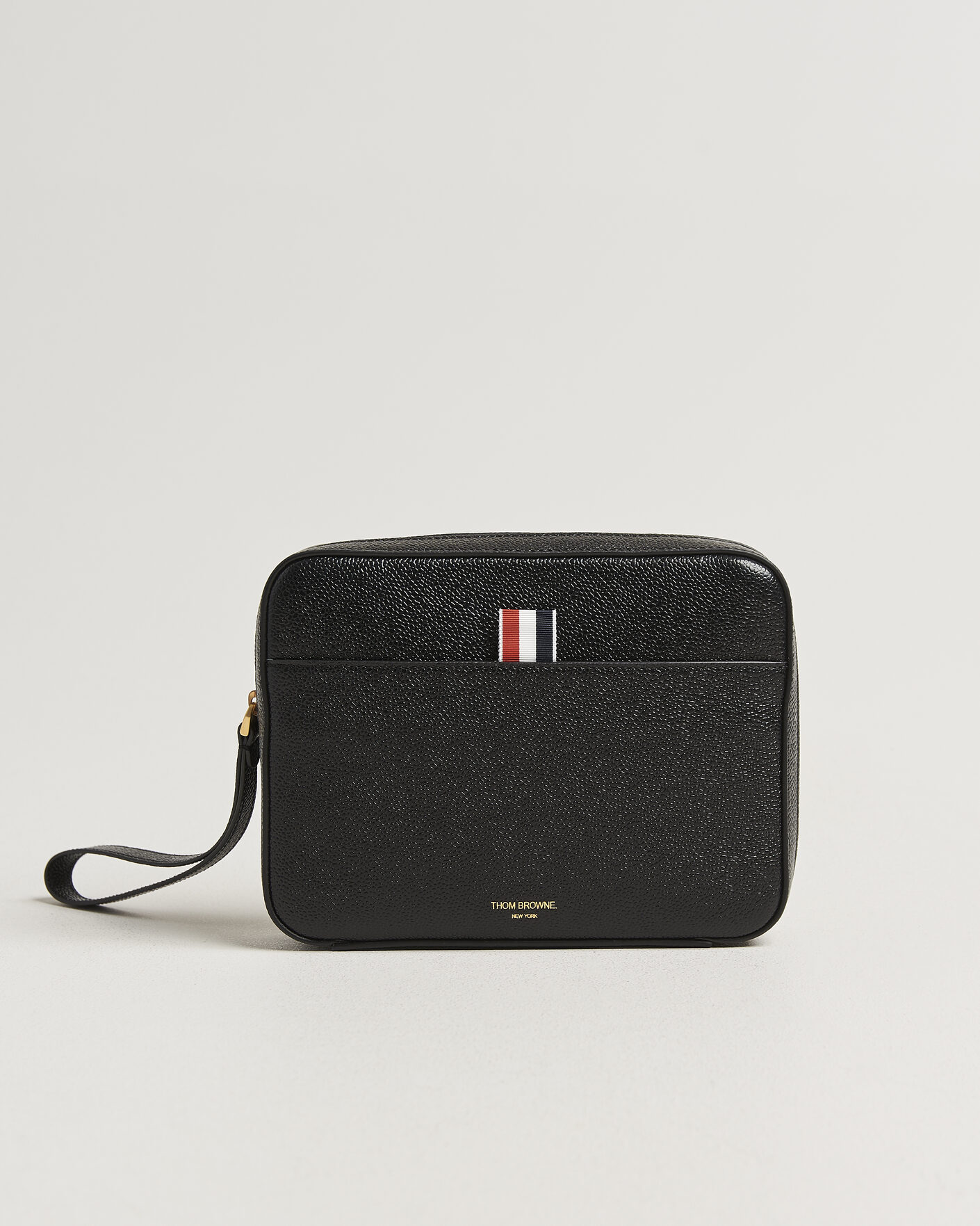 Herre | Tasker | Thom Browne | Pebble Grain Leather Bag Black